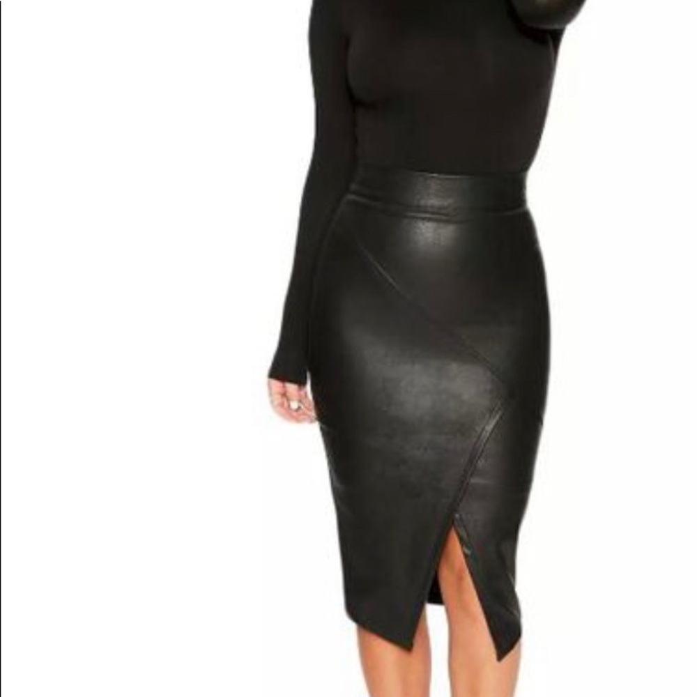COPY - Black Leather skirt